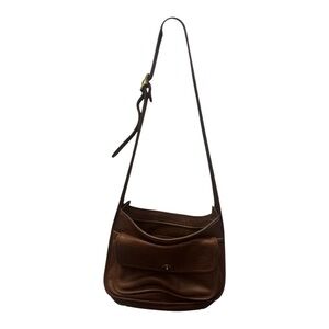 Coach Brown Leather Shoulder Bag Classic Design